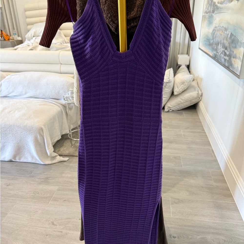 Chic Strapless Purple Dress